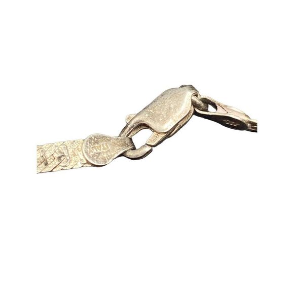 Sterling silver 925 Herringbone reversible Best Friends chain 18” 3mm made in It - Picture 7 of 10